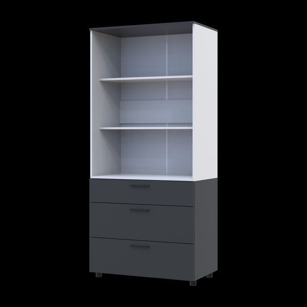 Skriňa na oblečenie Doros Thorn Antracit/Biela 2 DTD/3Z police 90x51.6x200 (44900470) 44900470 foto