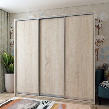 Skriňa s posuvn&yacute;mi dverami Doros City Light Dub Sonoma 3 dvere 225x60x225 (42002137) 2050892807 foto
