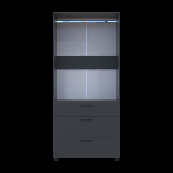 Skriňa na oblečenie Doros Thorn Antracit 2 DTD/3Z tyč 90x51.6x200 (44900445) 44900445 foto
