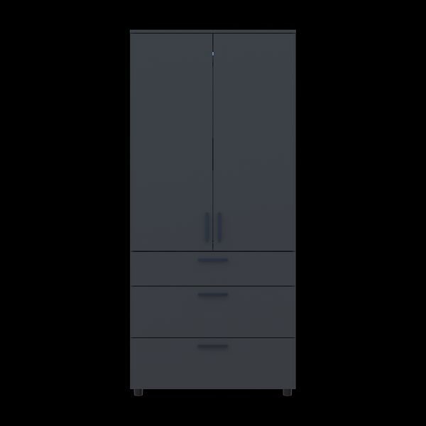 Skriňa na oblečenie Doros Thorn Antracit 2 DTD/3Z tyč 90x51.6x200 (44900445) 44900445 foto