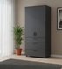 Skriňa na oblečenie Doros Thorn Antracit 2 DTD/3Z tyč 90x51.6x200 (44900445) 44900445 foto 2