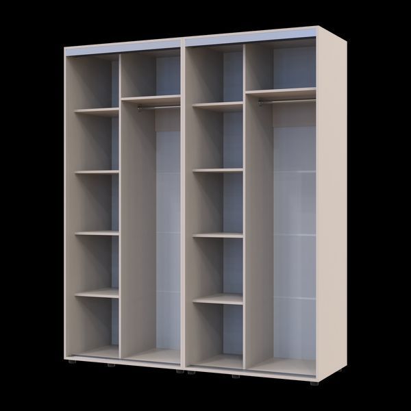 Skriňa s posuvn&yacute;mi dvermi Doros Sigma Slim Ka&scaron;m&iacute;r 2+2 DTD 180x60x214.4 (42005583) 42005583 foto