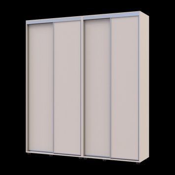 Skriňa s posuvn&yacute;mi dvermi Doros Sigma Slim Ka&scaron;m&iacute;r 2+2 DTD 190x45x214.4 (42005584) 42005584 foto