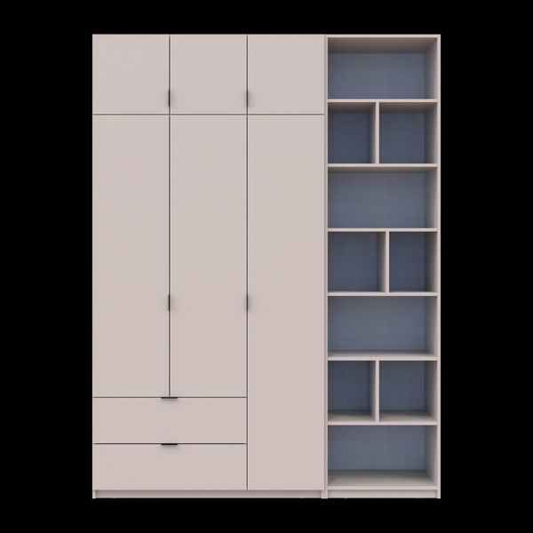 &Scaron;atn&iacute;kov&aacute; skriňa Doros Lukas Ka&scaron;m&iacute;r s reg&aacute;lom 3 dvere 180x50x240 (42005925) 42005925 foto