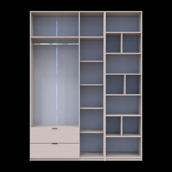 &Scaron;atn&iacute;kov&aacute; skriňa Doros Lukas Ka&scaron;m&iacute;r s reg&aacute;lom 3 dvere 180x50x240 (42005925) 42005925 foto