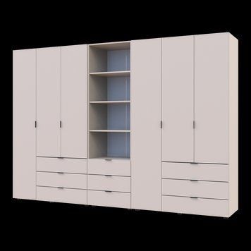&Scaron;atn&iacute;kov&aacute; skriňa Doros Gelar Ka&scaron;m&iacute;r 6 dver&iacute; s reg&aacute;lom 292,4&times;49,5&times;203,4 (42005178) 2734323639 foto