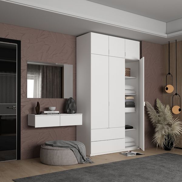 Toaletn&yacute; stol&iacute;k Doros Levia Biel&yacute; 2 z&aacute;suvky 100&times;32&times;22 (41516092) 41516092 foto