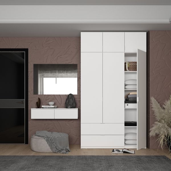 Toaletn&yacute; stol&iacute;k Doros Levia Biel&yacute; 2 z&aacute;suvky 100&times;32&times;22 (41516092) 41516092 foto