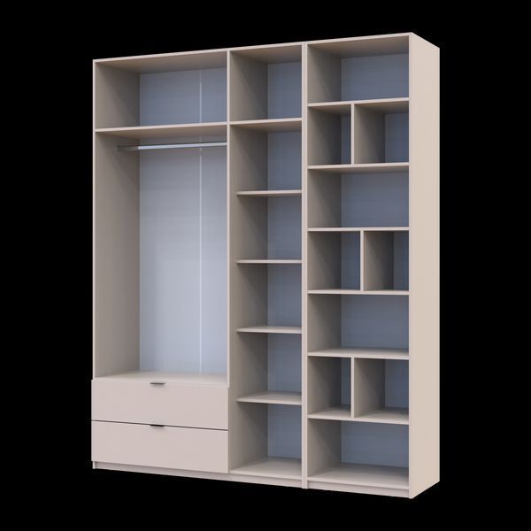 &Scaron;atn&iacute;kov&aacute; skriňa Doros Lukas Ka&scaron;m&iacute;r s reg&aacute;lom 3 dvere 195x50x240 (42005926) 42005926 foto