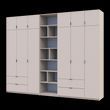 &Scaron;atn&iacute;kov&aacute; skriňa Doros Lukas Ka&scaron;m&iacute;r s reg&aacute;lom 3+3 dvere 300x50x240 (42005933) 42005933 foto