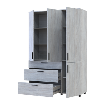 Skriňa na oblečenie Doros Thorn Borovica Natti 3 DTD/3Z police 135x51.6x200 (44900482) 44900482 foto