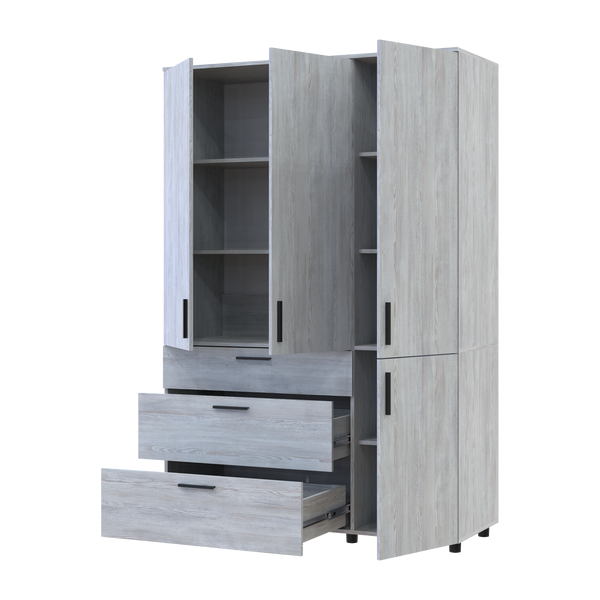 Skriňa na oblečenie Doros Thorn Borovica Natti 3 DTD/3Z police 135x51.6x200 (44900482) 44900482 foto