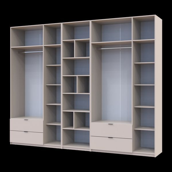 &Scaron;atn&iacute;kov&aacute; skriňa Doros Lukas Ka&scaron;m&iacute;r s reg&aacute;lom 3+3 dvere 300x50x240 (42005933) 42005933 foto