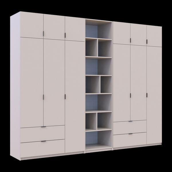 &Scaron;atn&iacute;kov&aacute; skriňa Doros Lukas Ka&scaron;m&iacute;r s reg&aacute;lom 3+3 dvere 300x50x240 (42005933) 42005933 foto