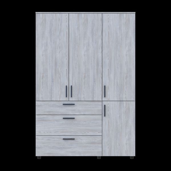 Skriňa na oblečenie Doros Thorn Borovica Natti 3 DTD/3Z police 135x51.6x200 (44900482) 44900482 foto