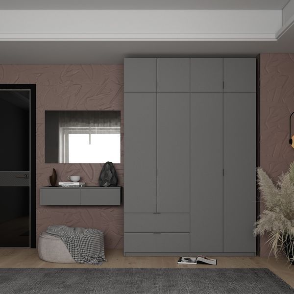 Toaletn&yacute; stol&iacute;k Doros Levia Grafit 2 z&aacute;suvky 100&times;32&times;22 (41516089) 41516089 foto