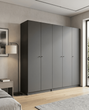 Skriňa na oblečenie Doros Promo Antracit 2+3 dvere 225x48x204 (42005335) 42005335 foto