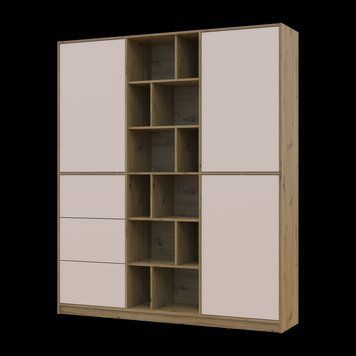 Skriňa na oblečenie Doros Morgan Dub Artisan/Ka&scaron;m&iacute;r DTD/Z&aacute;suvky 180x40x210 (44900409) 44900409 foto