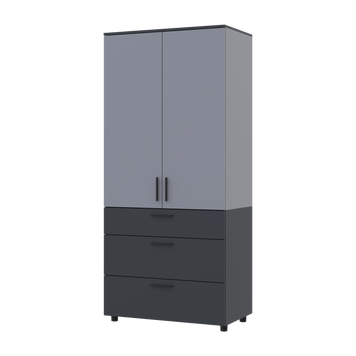 Skriňa na oblečenie Doros Thorn Antracit/Siv&aacute; 2 DTD/3Z tyč 90x51.6x200 (44900473) 44900473 foto