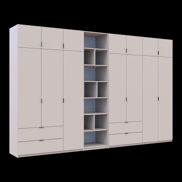&Scaron;atn&iacute;kov&aacute; skriňa Doros Lukas Ka&scaron;m&iacute;r s reg&aacute;lom 3+4 dvere 375x50x240 (42005939) 42005939 foto