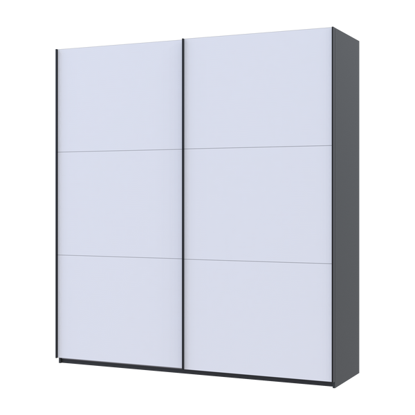 &Scaron;atina s posuvn&yacute;mi dverami Doros G-Caiser Antracit/Biela 2 dvere / 3 časti 220x60x240 (42005416) 42005416 foto