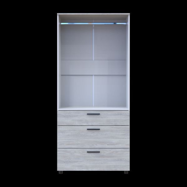 Skriňa na oblečenie Doros Thorn Borovica Natti/Biela 2 DTD/3Z tyč 90x51.6x200 (44900461) 44900461 foto