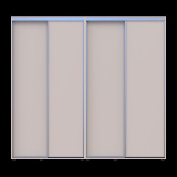 Skriňa s posuvn&yacute;mi dvermi Doros Sigma Slim Ka&scaron;m&iacute;r 2+2 DTD 230x60x214.4 (42005593) 42005593 foto