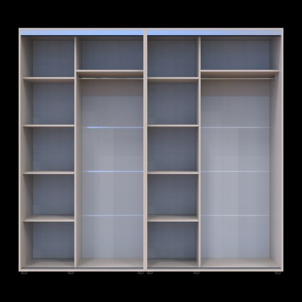 Skriňa s posuvn&yacute;mi dvermi Doros Sigma Slim Ka&scaron;m&iacute;r 2+2 DTD 230x60x214.4 (42005593) 42005593 foto