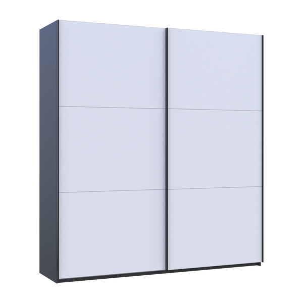 &Scaron;atina s posuvn&yacute;mi dverami Doros G-Caiser Antracit/Biela 2 dvere / 3 časti 220x60x240 (42005416) 42005416 foto