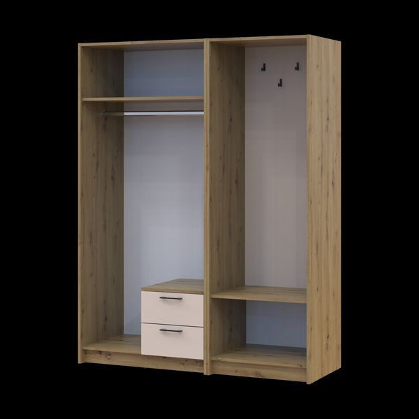 &Scaron;atn&iacute;kov&aacute; skriňa Doros Rondi s ve&scaron;iakom Dub Artisan/Ka&scaron;m&iacute;r 2 DTD 142x52x195 (42005268) 2857973374 foto