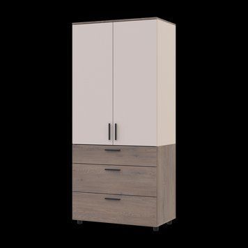 Skriňa na oblečenie Doros Thorn Cremona Cannolo/Ka&scaron;m&iacute;r 2 DTD/3Z tyč 90x51.6x200 (44900453) 44900453 foto