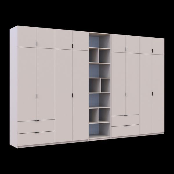 &Scaron;atn&iacute;kov&aacute; skriňa Doros Lukas Ka&scaron;m&iacute;r s reg&aacute;lom 4+4 dvere 380x50x240 (42005940) 42005940 foto