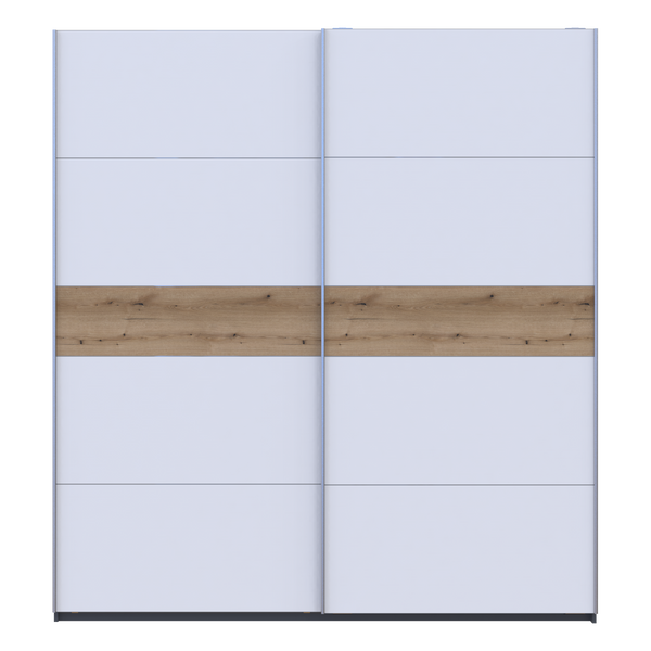 &Scaron;atina s posuvn&yacute;mi dverami Doros G-Caiser Antracit/Biela vložka Dub Evok 2 dvere / 5 časti 220x60x240 (42005418) 42005418 foto