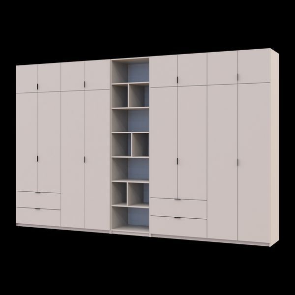&Scaron;atn&iacute;kov&aacute; skriňa Doros Lukas Ka&scaron;m&iacute;r s reg&aacute;lom 4+4 dvere 380x50x240 (42005940) 42005940 foto