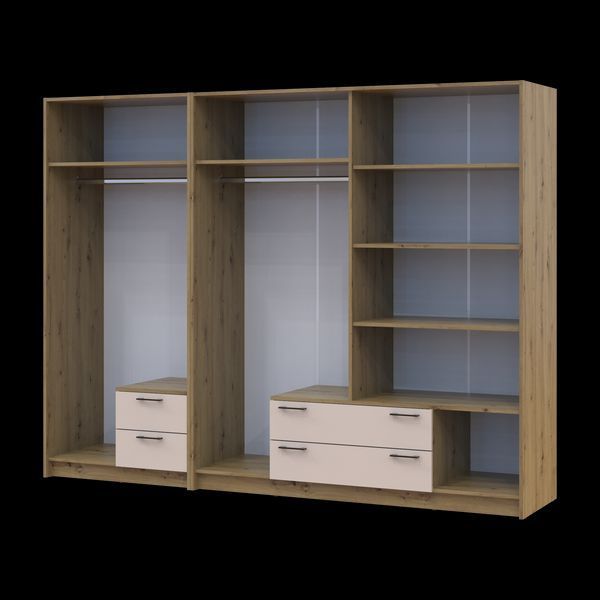 &Scaron;atn&iacute;kov&aacute; skriňa Doros Rondi Dub Artisan/Ka&scaron;m&iacute;r 2+4 DTD 242х52х195 (42005656) 42005656 foto
