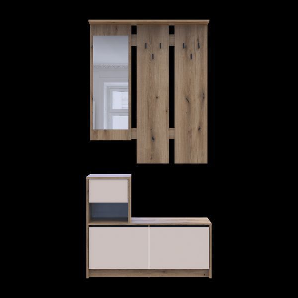 Predsieň Bela Dub Evok/Ka&scaron;m&iacute;r 1 DTD / 1 zrkadlo 100&times;40&times;210 (44900411) 44900411 foto