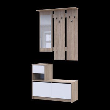 Predsieň Bela Dub Sonoma/Biela 1 DTD / 1 zrkadlo 100&times;40&times;210 (44900410) 44900410 foto