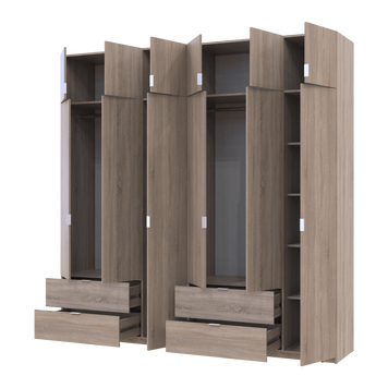 &Scaron;atn&iacute;kov&aacute; skriňa Doros Lukas set Dub Sonoma 3+3 DTD 240&times;50&times;240 (42005107) 2571638383 foto