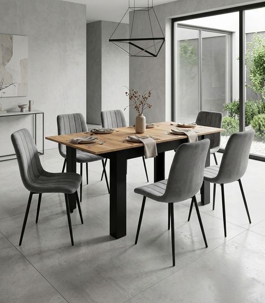 Rozkladac&iacute; st&ocirc;l NP 120&ndash;160&times;80 Kraft + čierna (100155161) 100155161 foto