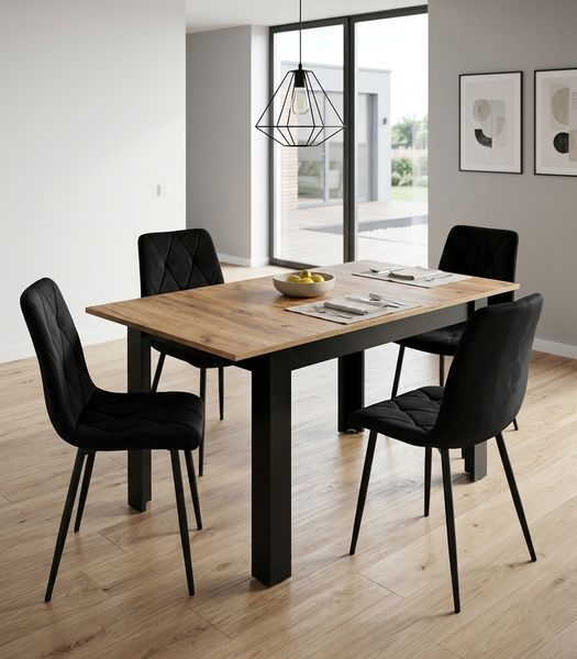 Rozkladac&iacute; st&ocirc;l NP 120&ndash;160&times;80 Kraft + čierna (100155161) 100155161 foto