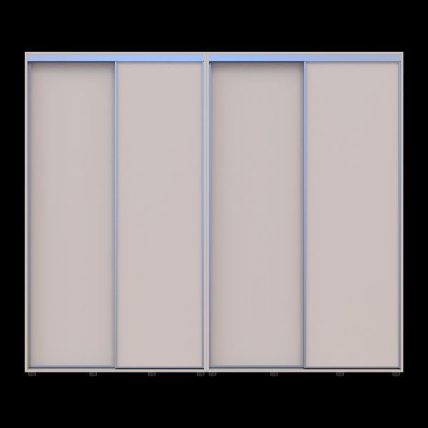 Skriňa s posuvn&yacute;mi dvermi Doros Sigma Slim Ka&scaron;m&iacute;r 2+2 DTD 250x45x214.4 (42005596) 42005596 foto