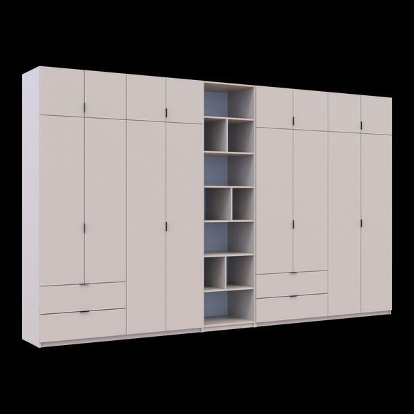 &Scaron;atn&iacute;kov&aacute; skriňa Doros Lukas Ka&scaron;m&iacute;r s reg&aacute;lom 4+4 dvere 400x50x240 (42005941) 42005941 foto