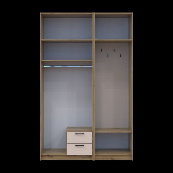 &Scaron;atn&iacute;kov&aacute; skriňa Doros Rondi s ve&scaron;iakom a nadstavbou Dub Artisan/Ka&scaron;m&iacute;r 2 DTD 142x52x236 (42005272) 2857987708 foto