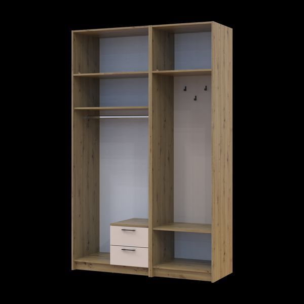 &Scaron;atn&iacute;kov&aacute; skriňa Doros Rondi s ve&scaron;iakom a nadstavbou Dub Artisan/Ka&scaron;m&iacute;r 2 DTD 142x52x236 (42005272) 2857987708 foto