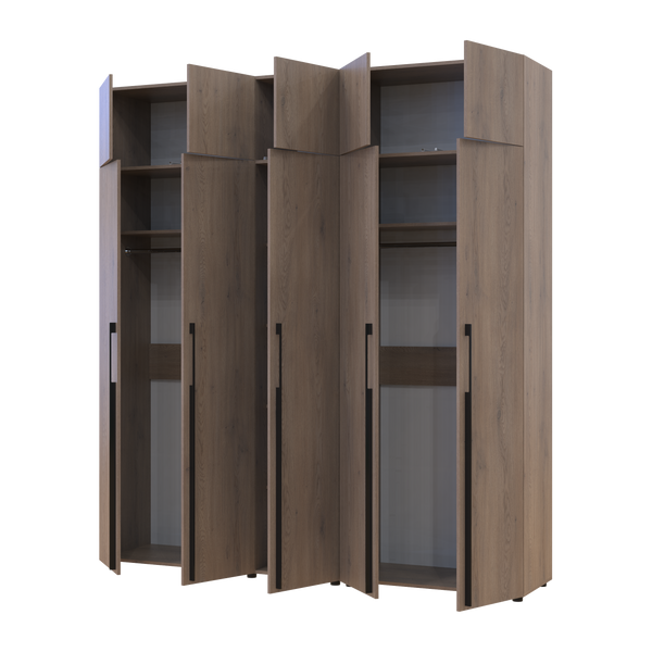 &Scaron;atn&iacute;kov&aacute; skriňa Doros Kasper s nadstavbou Cremona Cannolo set 2+3 DTD 225x50x245 (42005525) 42005525 foto